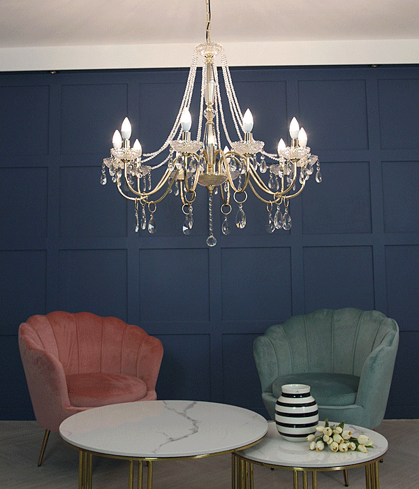 페스토 10등 크리스탈 거실등 식탁전등